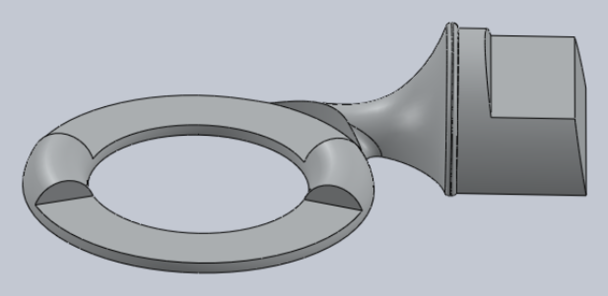 CAD model of the top of the pattern with core print